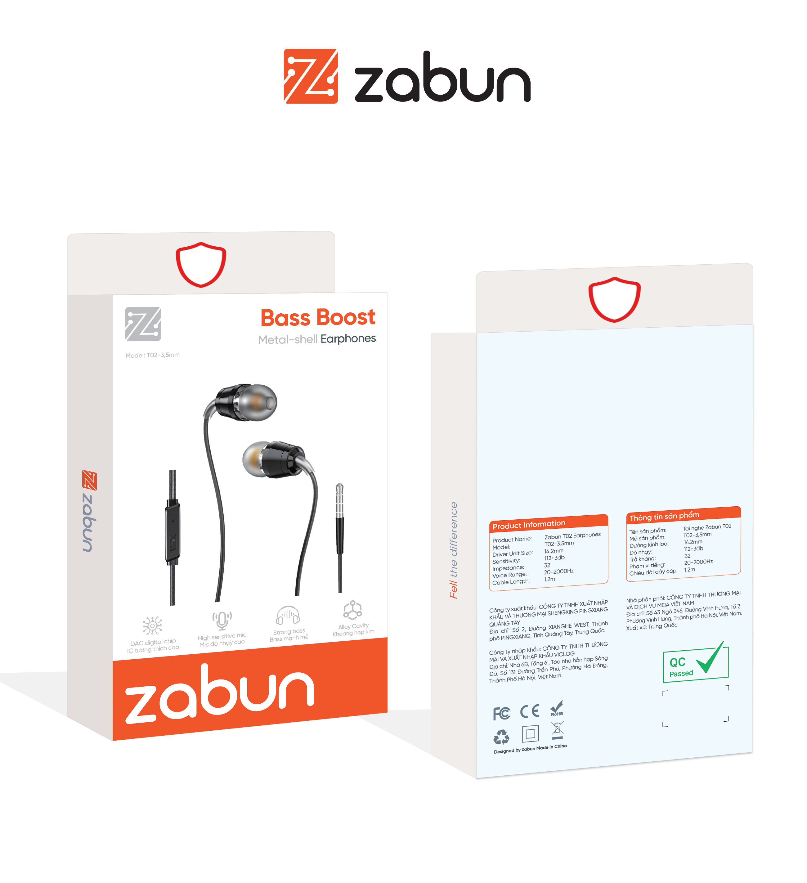 TAI NGHE Zabun T02 CHÂN 3,5